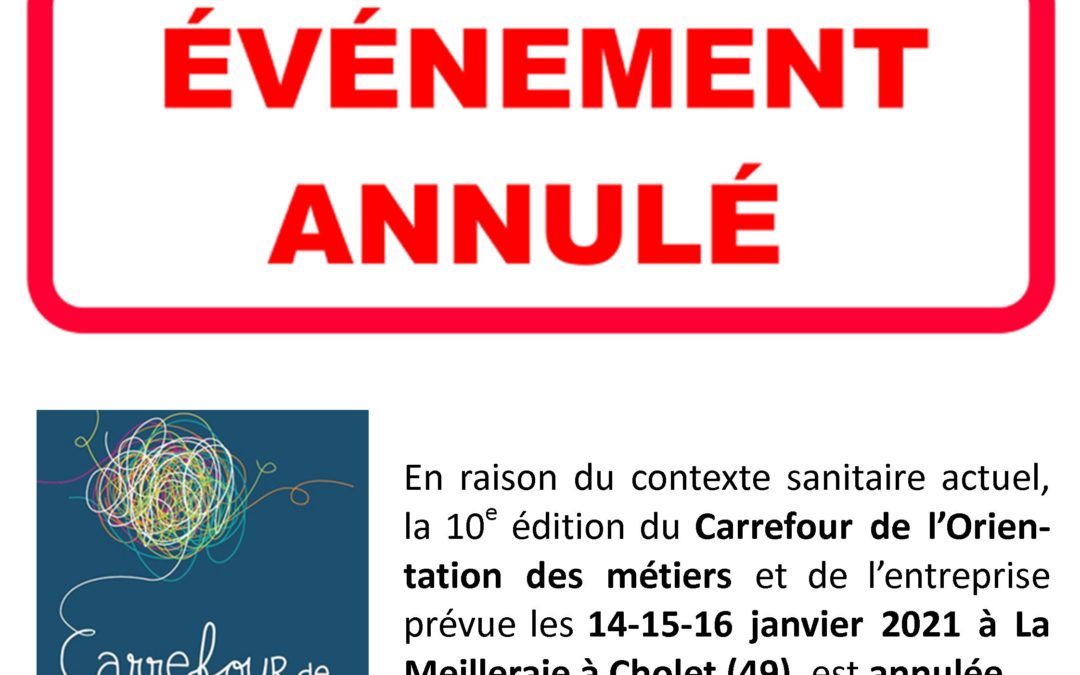 Carrefour de l’orientation 2021 : annulé